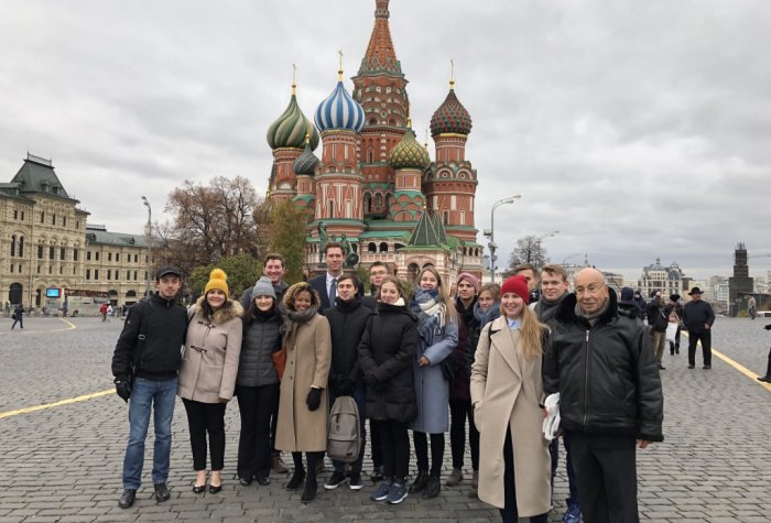 CISAC young nuclear professionals visit Red Square, Moscow.