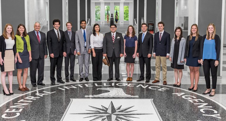 CISAC Honors Students visit the CIA to discuss global security issues with analysts. cisac cia