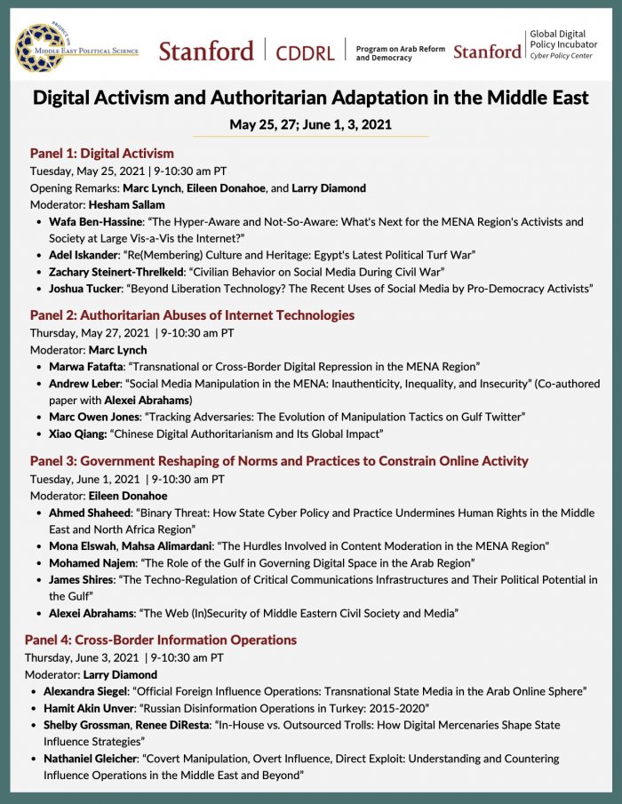 Digital Activism and Authoritarian Adaptation in the Middle East Agenda (1 of 2)